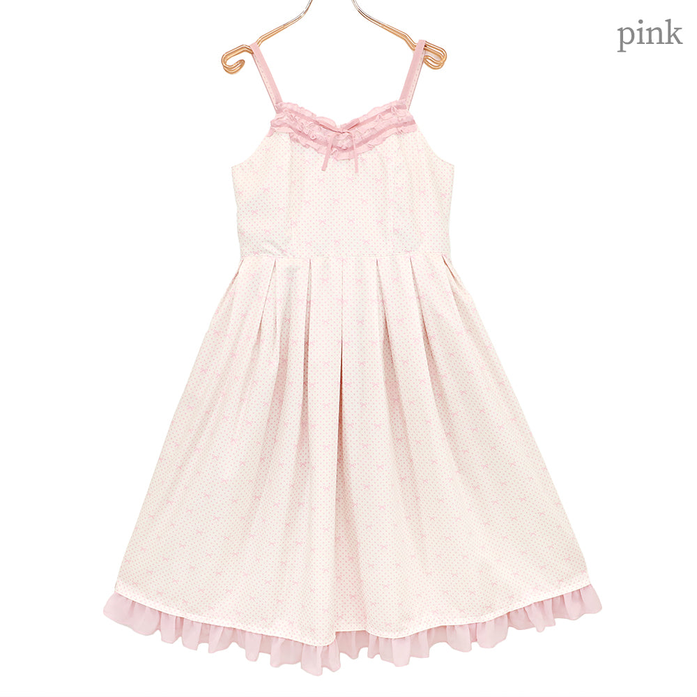 Little dot Ribbonジャンパースカート