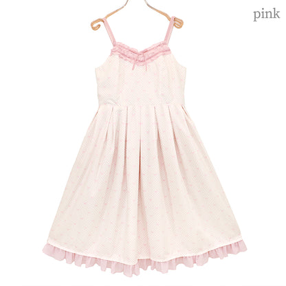 Little dot Ribbonジャンパースカート