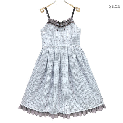 Little dot Ribbonジャンパースカート