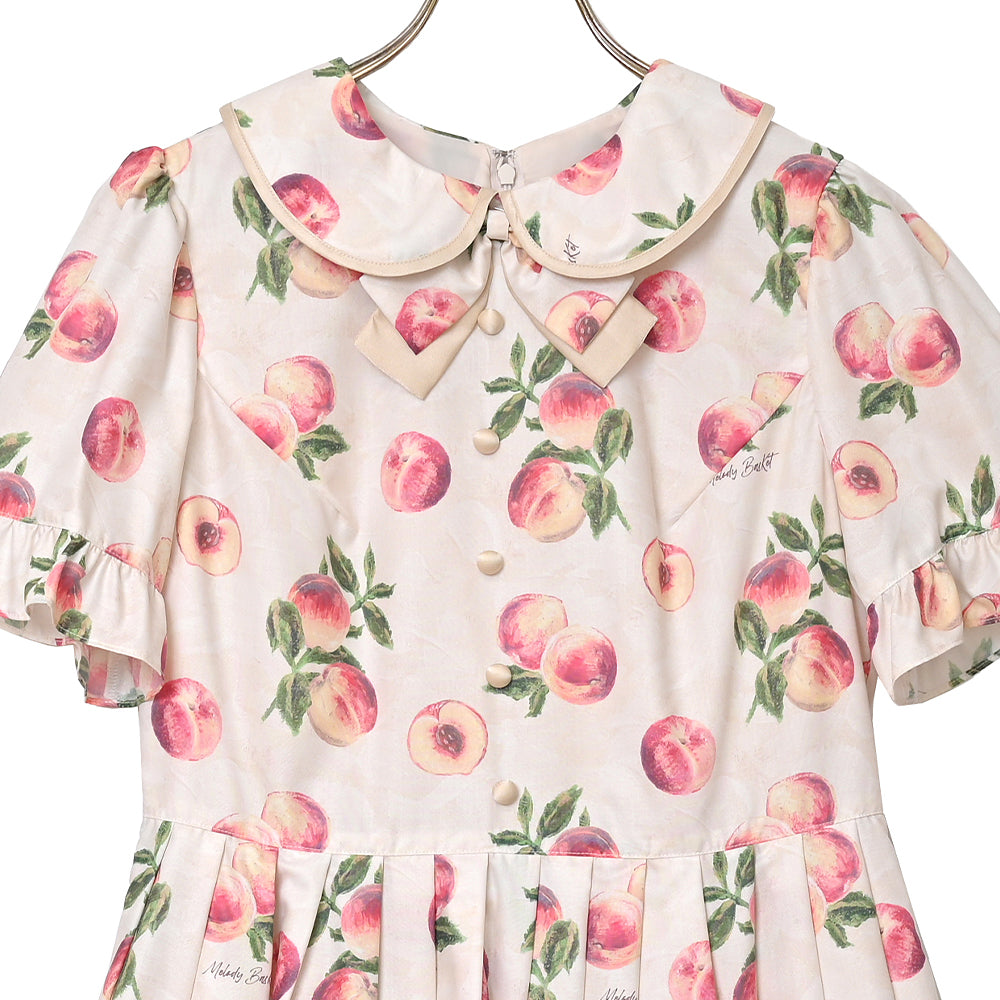 Peach Artラウンドカラーワンピース