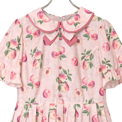 Peach Artラウンドカラーワンピース