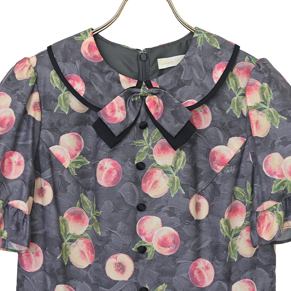 Peach Artラウンドカラーワンピース