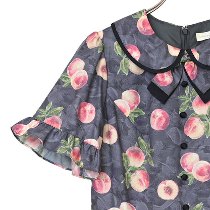 Peach Artラウンドカラーワンピース