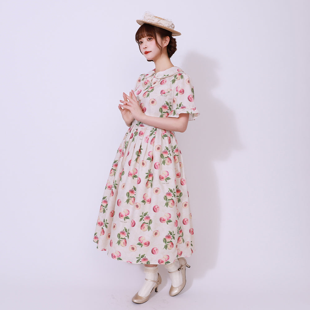 Peach Artラウンドカラーワンピース