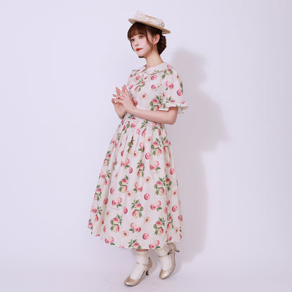 Peach Artラウンドカラーワンピース