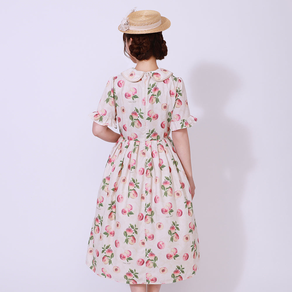 Peach Artラウンドカラーワンピース