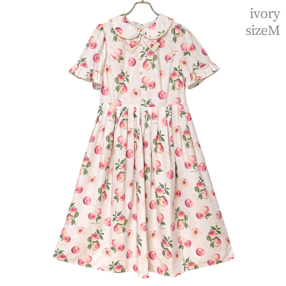 Peach Artラウンドカラーワンピース