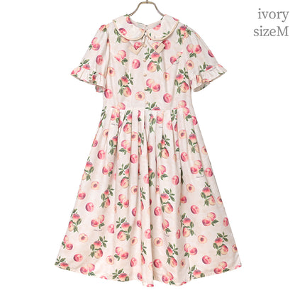 Peach Artラウンドカラーワンピース