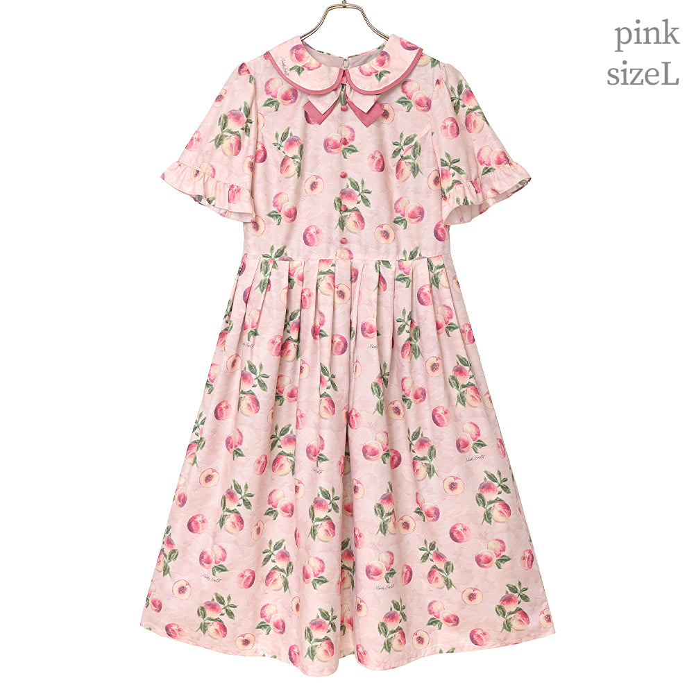 Peach Artラウンドカラーワンピース