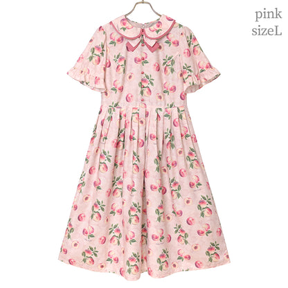 Peach Artラウンドカラーワンピース