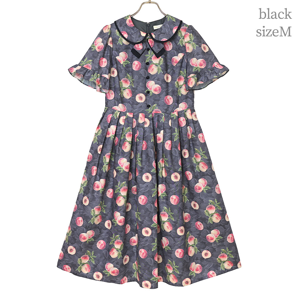 Peach Artラウンドカラーワンピース