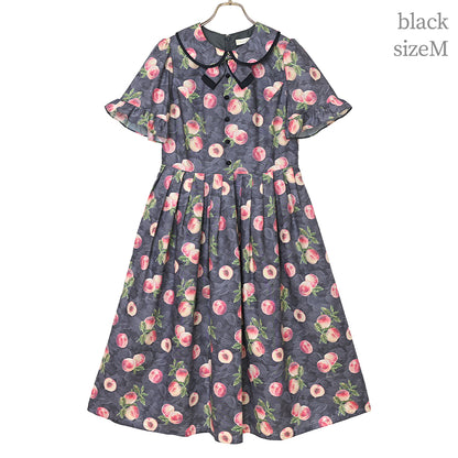 Peach Artラウンドカラーワンピース