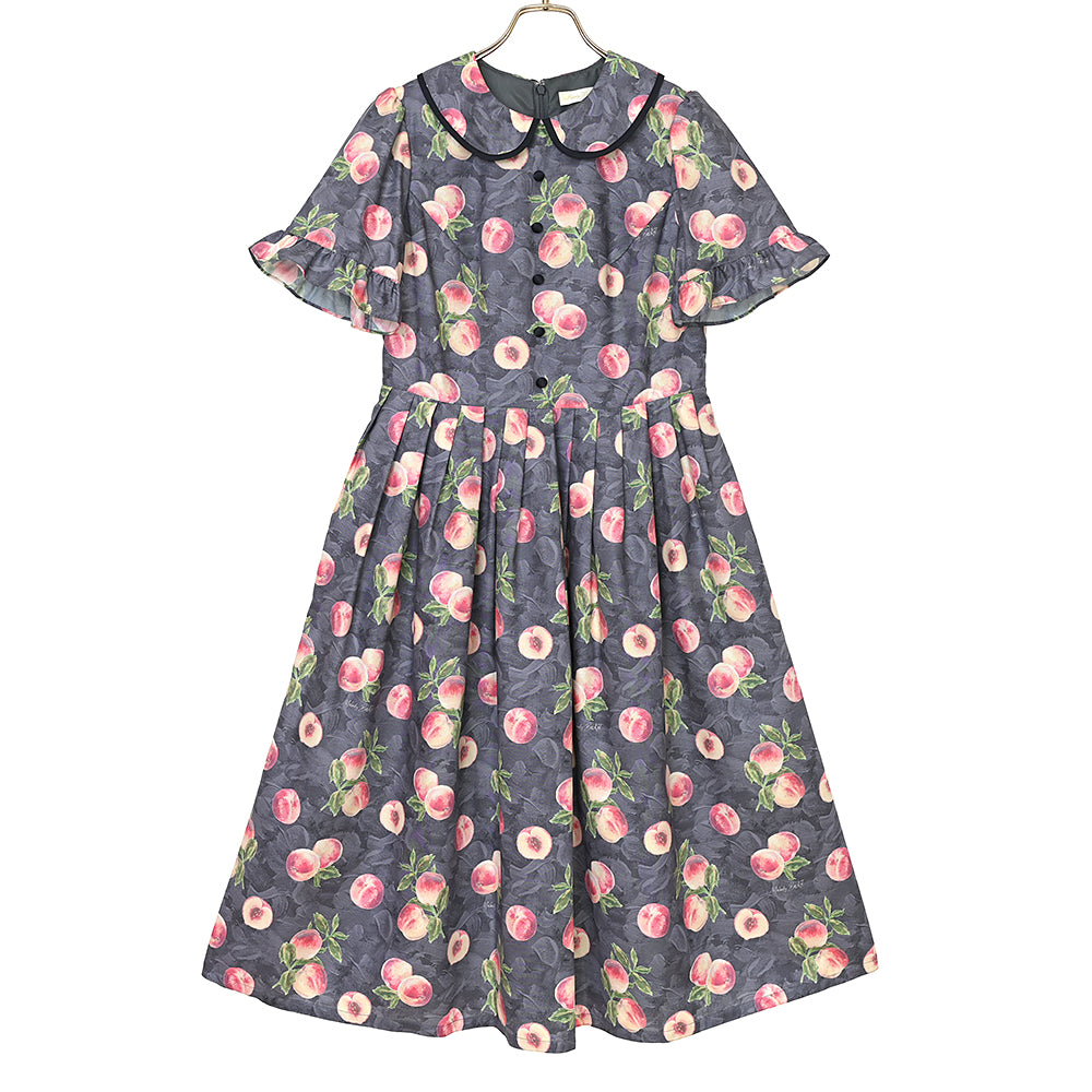 Peach Artラウンドカラーワンピース