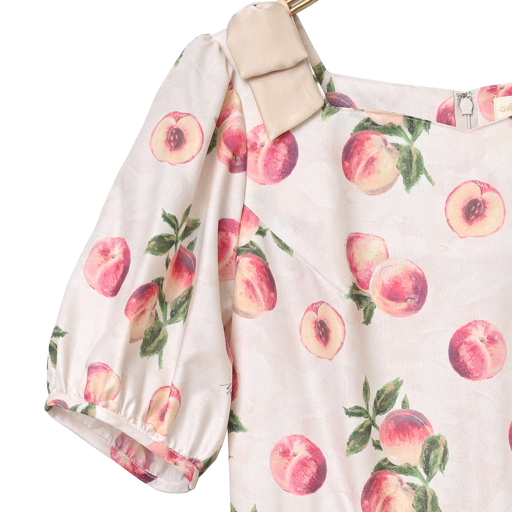 Peach Artショルダーリボンワンピース