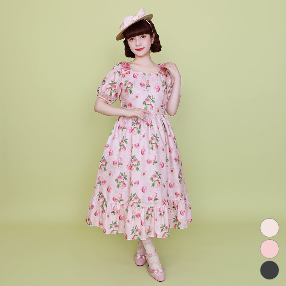 Peach Artショルダーリボンワンピース