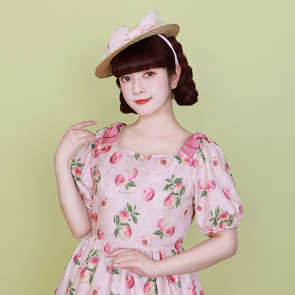 Peach Artショルダーリボンワンピース