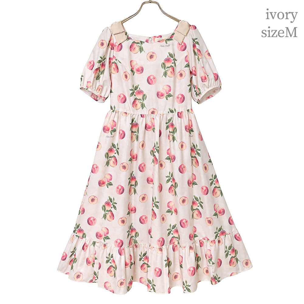 Peach Artショルダーリボンワンピース