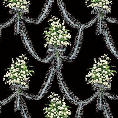 鈴蘭ブーケのフロントボタンワンピース