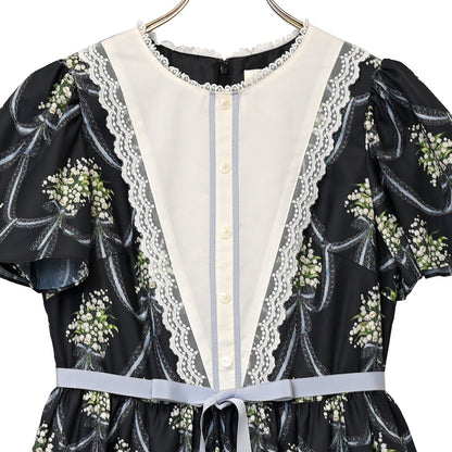 鈴蘭ブーケのヨーク切替ワンピース