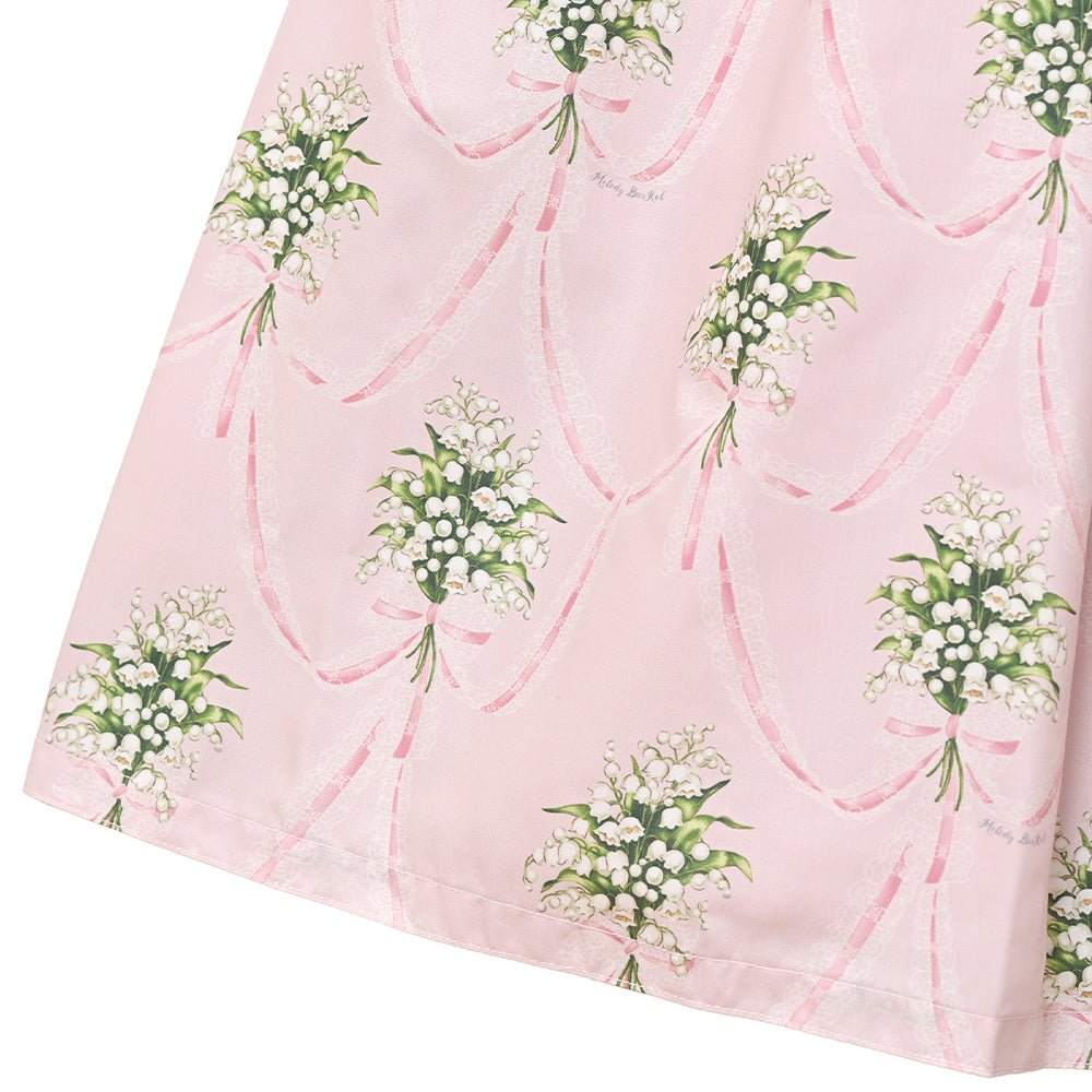 鈴蘭ブーケのヨーク切替ワンピース