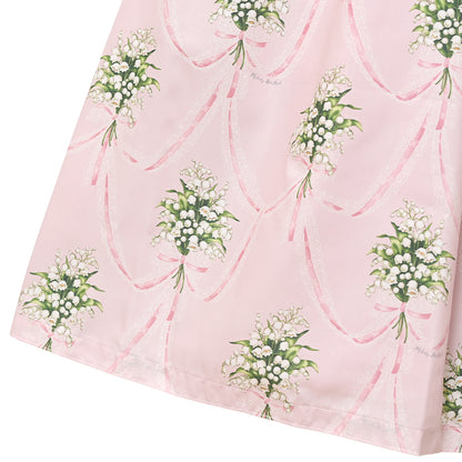 鈴蘭ブーケのヨーク切替ワンピース