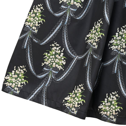 鈴蘭ブーケのヨーク切替ワンピース