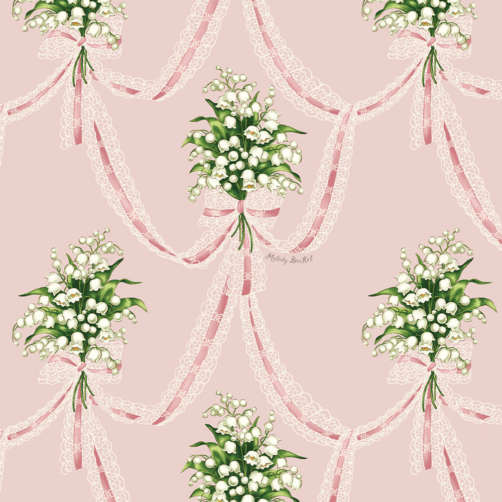 鈴蘭ブーケのヨーク切替ワンピース