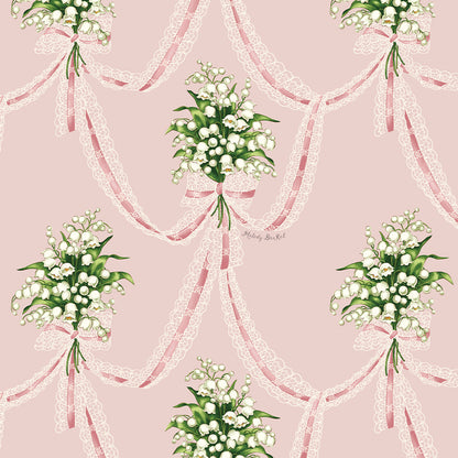 鈴蘭ブーケのヨーク切替ワンピース