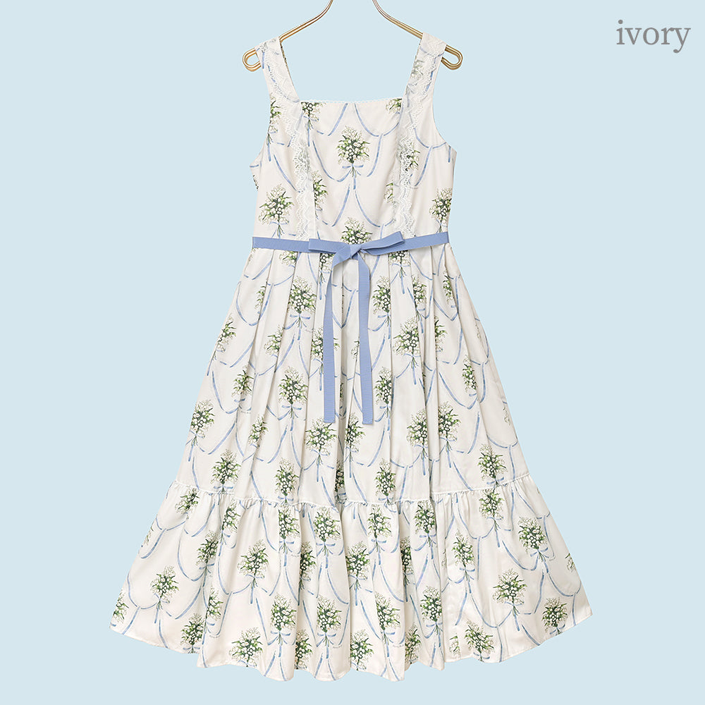 鈴蘭ブーケのジャンパースカート