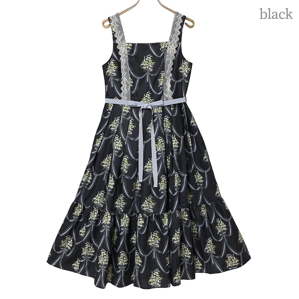 鈴蘭ブーケのジャンパースカート