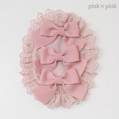 トリプルリボン ヘアクリップ