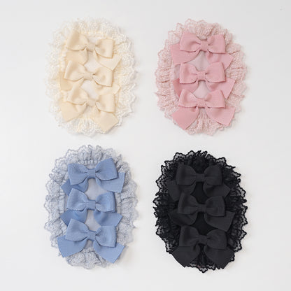 トリプルリボン ヘアクリップ