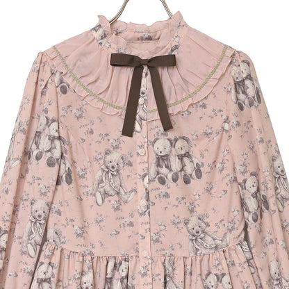 Vintage bear front button dress