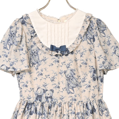 Vintage bearラウンドヨークワンピース