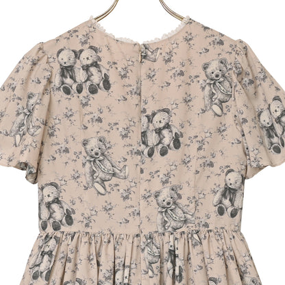 Vintage bearラウンドヨークワンピース