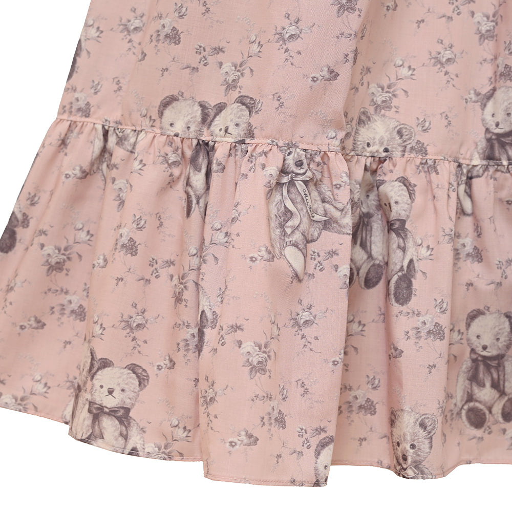 Vintage bearラウンドヨークワンピース