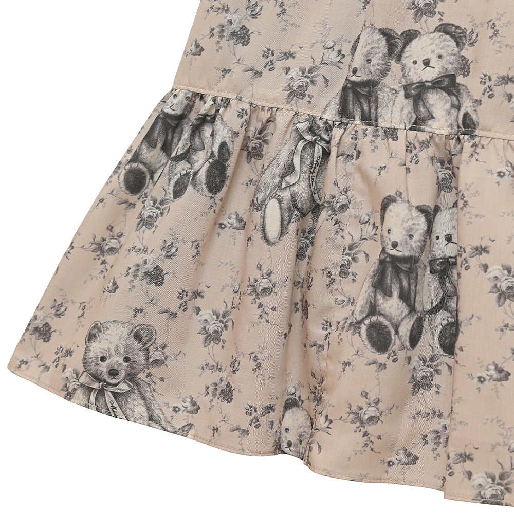 Vintage bearラウンドヨークワンピース