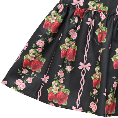 Strawberry Rose front button dress