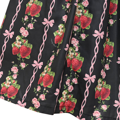 Strawberry Rose square neck dress