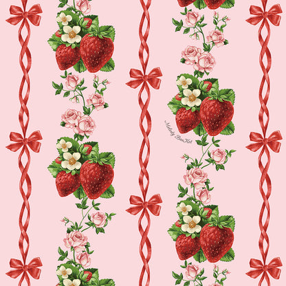 Strawberry Rose square neck dress