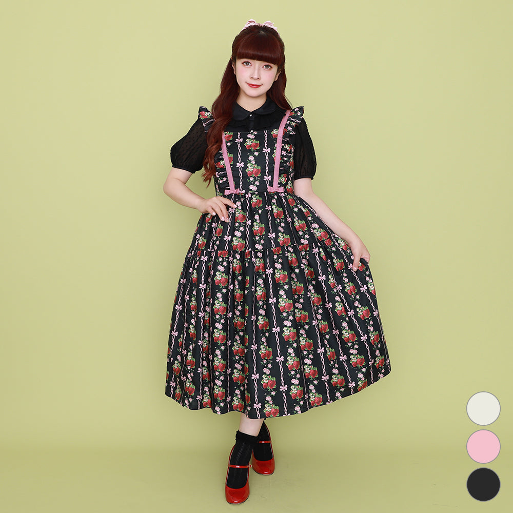 【受注】Strawberry Roseジャンパースカート