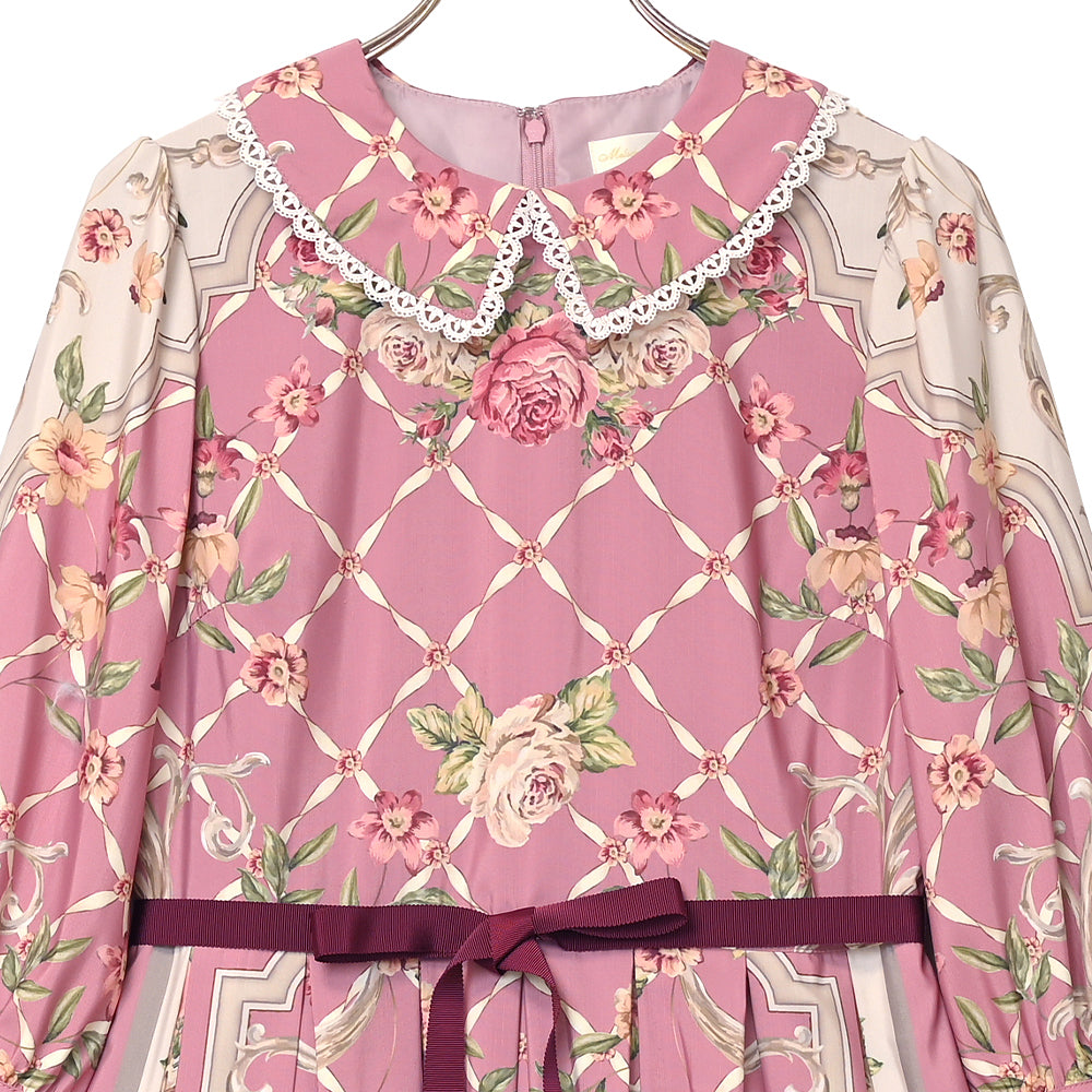 ロゼスカーフワンピース-Melody BasKet(メロディーバスケット