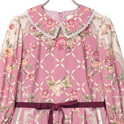 ロゼスカーフワンピース