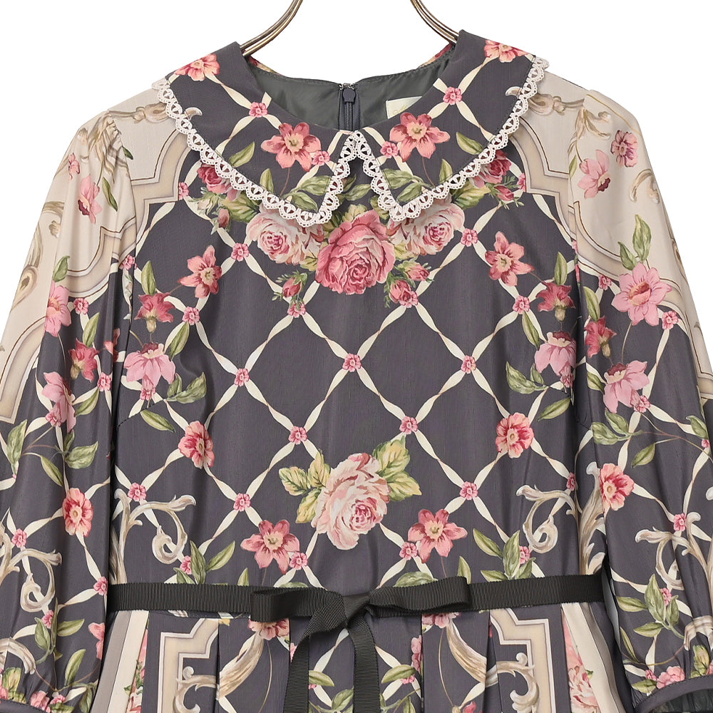 ロゼスカーフワンピース