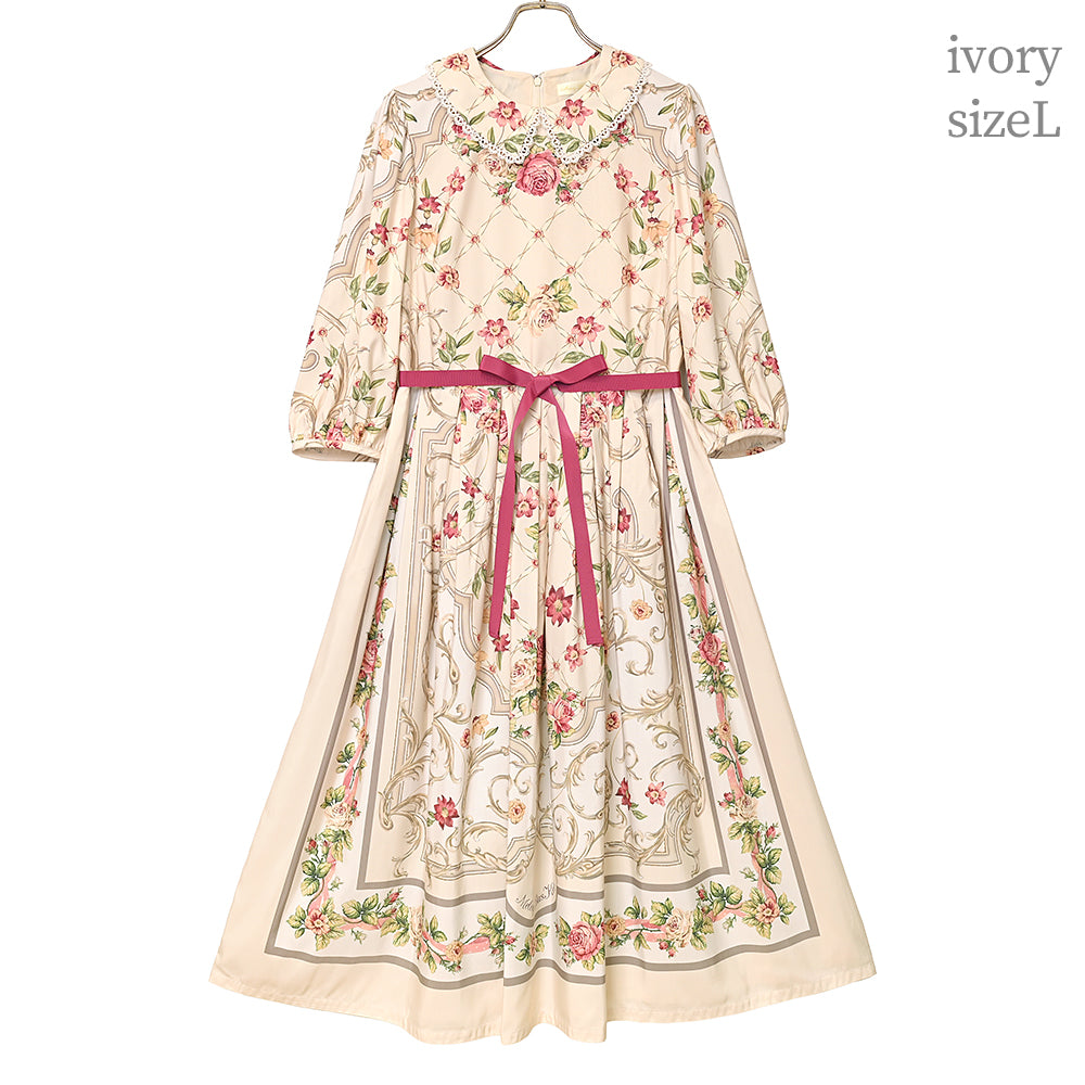 ロゼスカーフワンピース