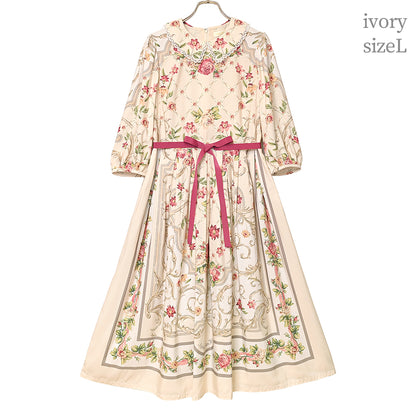 ロゼスカーフワンピース