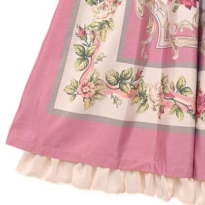 ロゼスカーフジャンパースカート