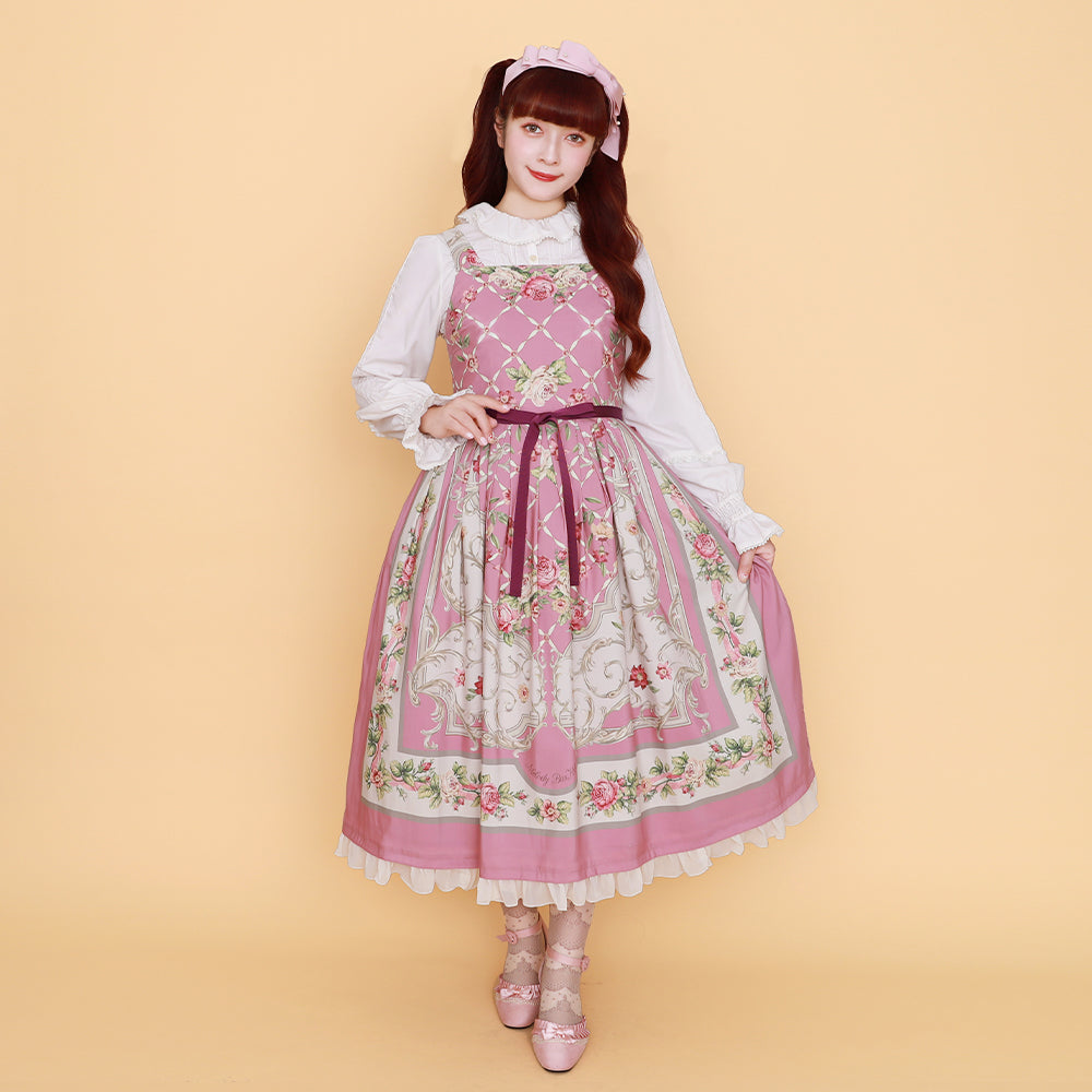 ロゼスカーフジャンパースカート