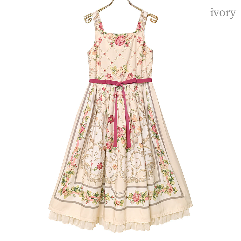 ロゼスカーフジャンパースカート-Melody BasKet(メロディーバスケット