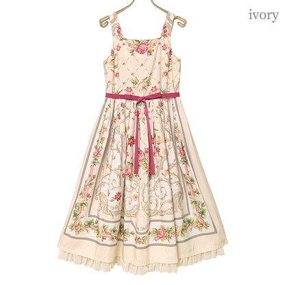 ロゼスカーフジャンパースカート